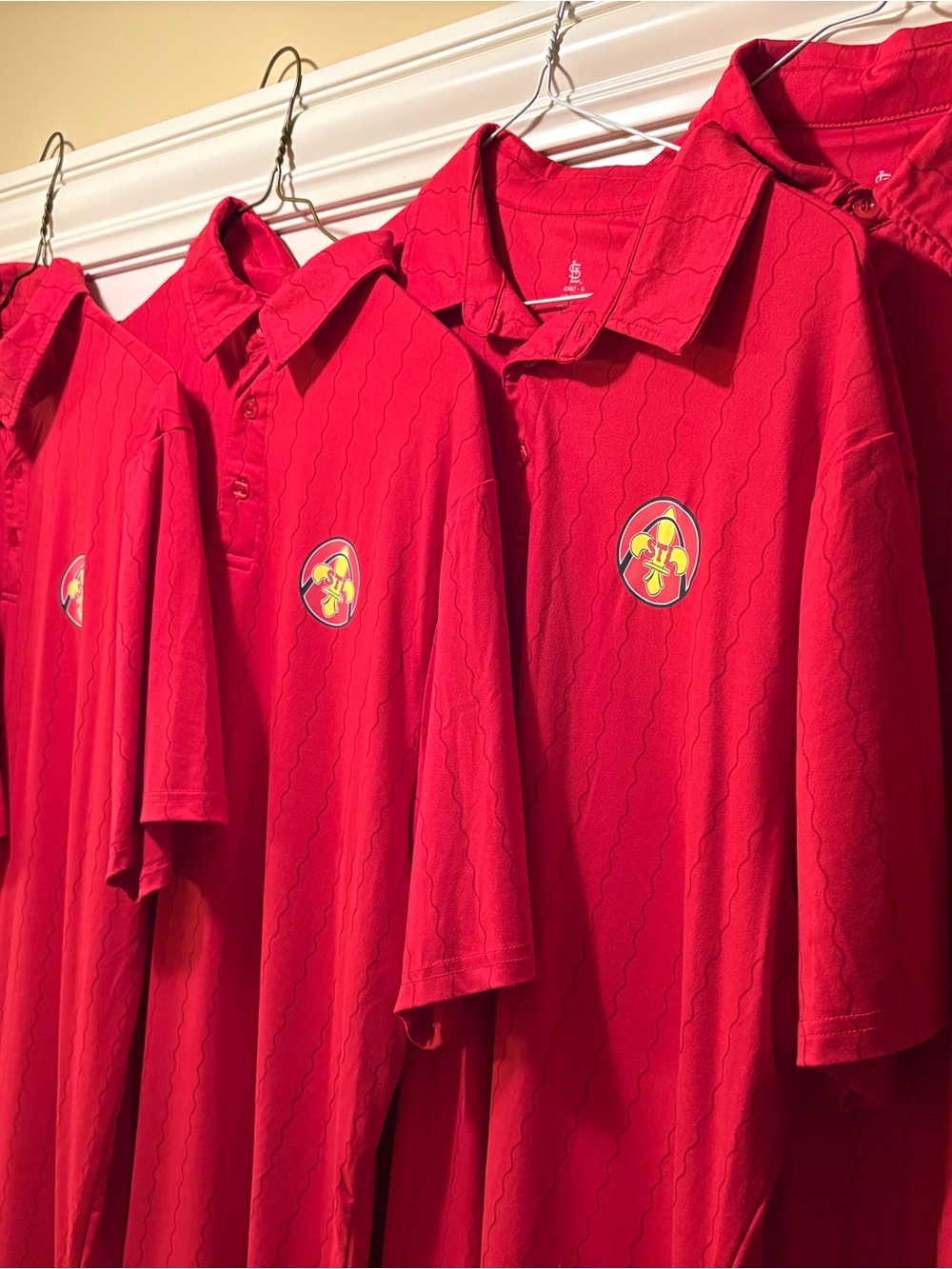 Men's St. Louis Red Polo Shirt with Embroidered Crest - Size XL